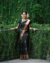 Copper Dark By Aab Soft Lichi Silk Daily Wear Saree Wholesale In India